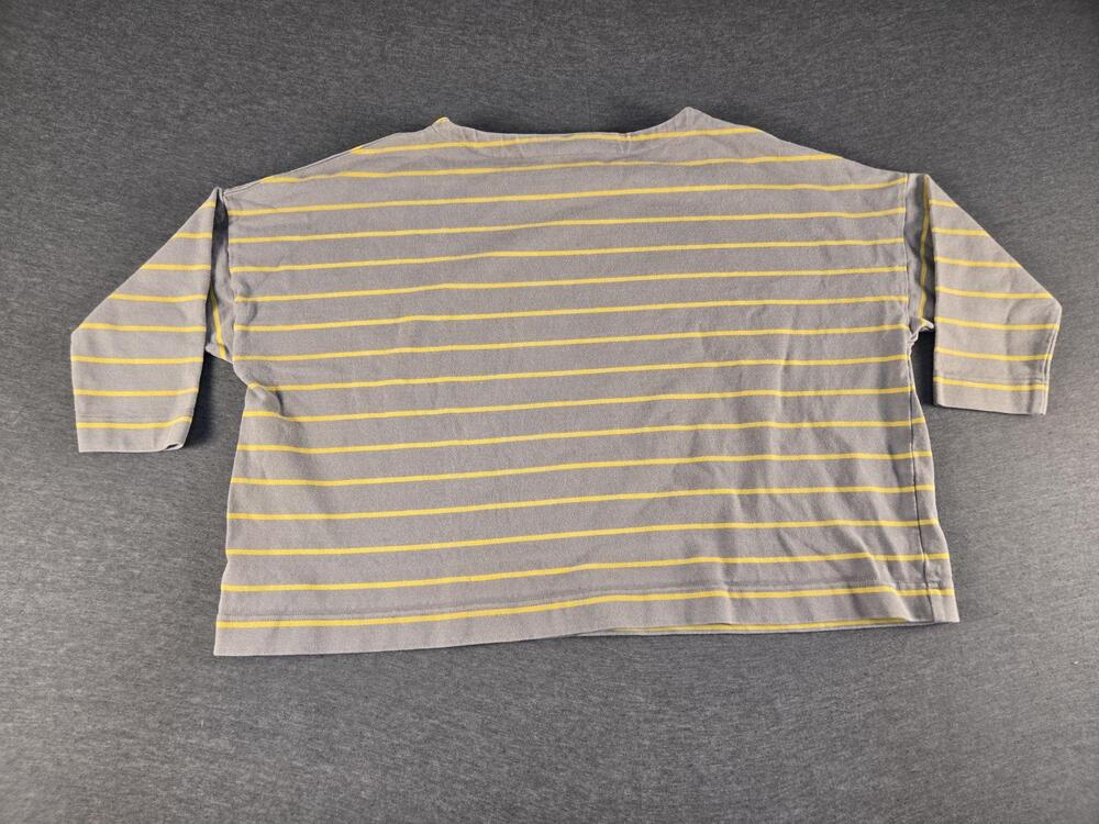 Traditional Weatherwear Shirt Womens Small Striped Boat Neck 3/4 Sleeve Casual